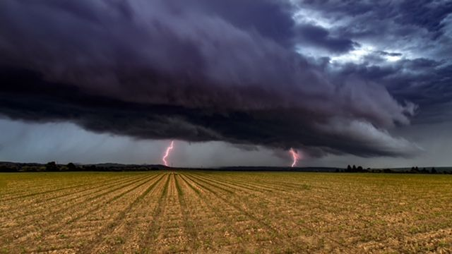 A storm above a field